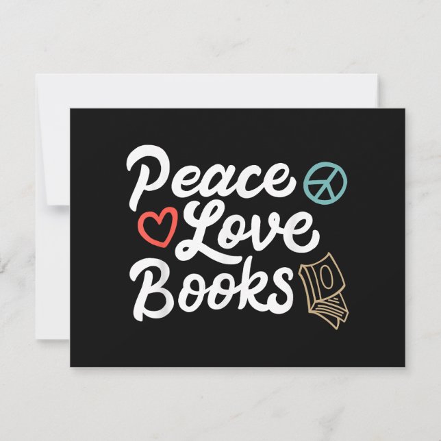Peace Love Books Geeky & Cute Leading (Anverso)