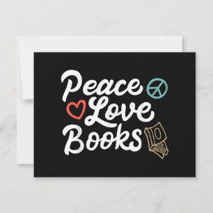 Peace Love Books Geeky & Cute Leading