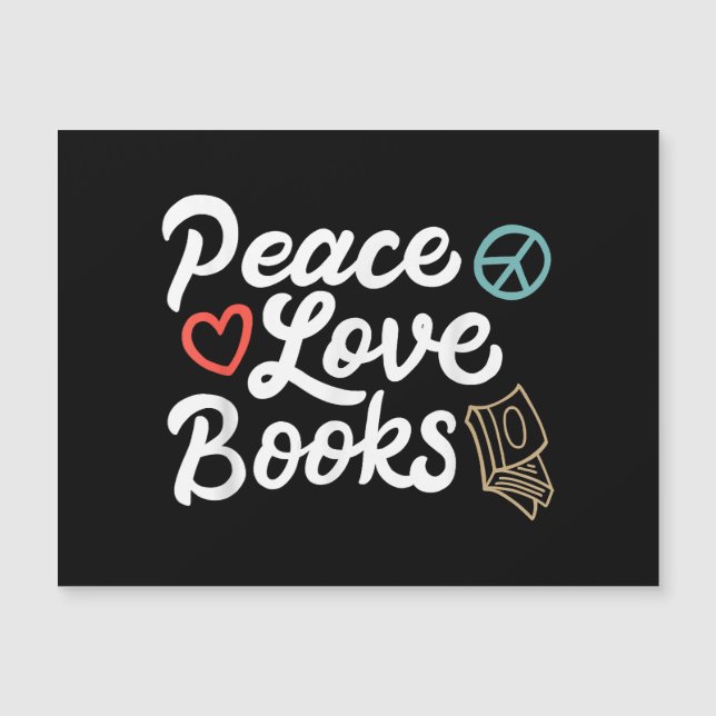 Peace Love Books Geeky & Cute Leading (Anverso)