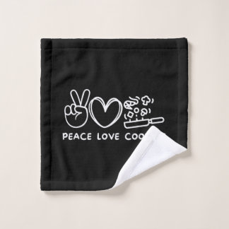 Peace, Love Cooking Retro Cooking Lover Chef Food 