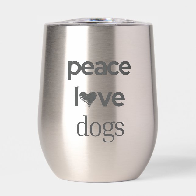 Peace Love Dogs | Motivational Rescue Dog Mom (Frente)