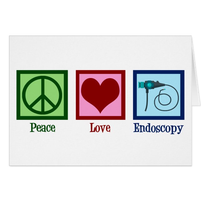 Peace Love Endoscopy Card (Anverso (Horizontal))