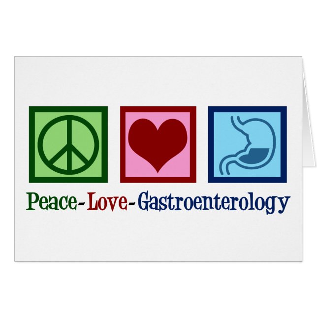Peace Love Gastroenterology Office Holiday Card (Anverso (Horizontal))