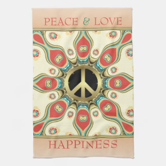 Peace Love Groovy Flower Tea Toalla