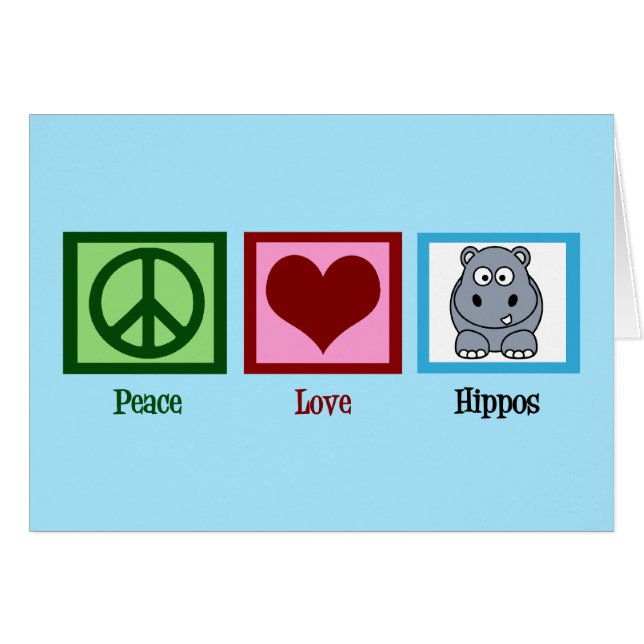 Peace Love Hippos (Anverso (Horizontal))