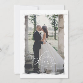 Peace Love Hope Tarjetas de Navidades recién casad