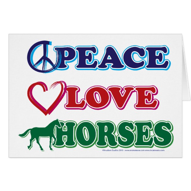 Peace-Love-Horses (Anverso (Horizontal))