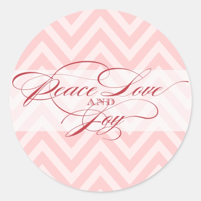 Peace Love Joy | Script Holiday Sello para sobres (Anverso)