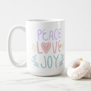 Peace Love Joy 😁 taza de café 15oz