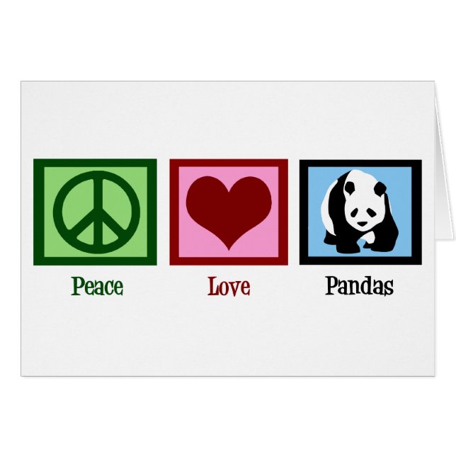Peace Love Pandas (Anverso (Horizontal))