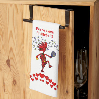 Peace Love Pickleball Kitchen Toallas
