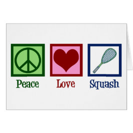 Peace Love Squash Racquet Sports Card
