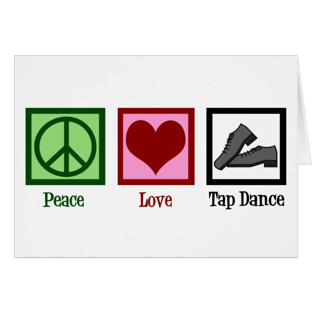 Peace Love Tap Dance Card (Anverso (Horizontal))