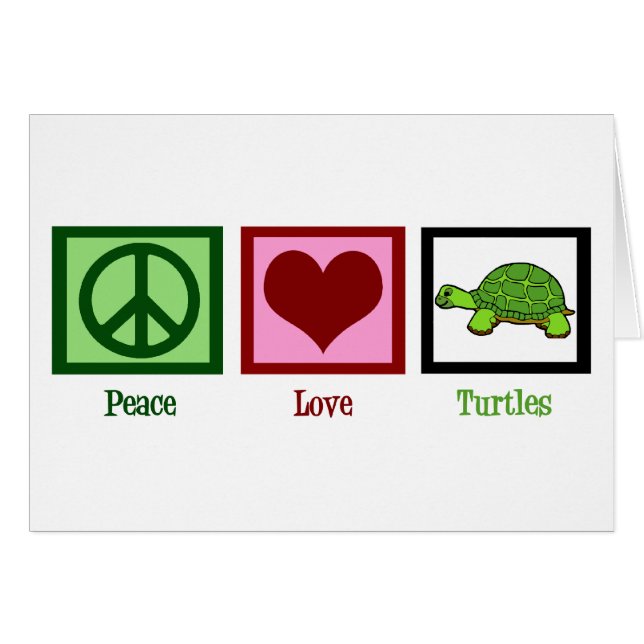 Peace Love Turtles (Anverso (Horizontal))