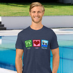 Peace Love Water Polo Tri-Blend T-Shirt<br><div class="desc">Peace Love Water Polo combina camisetas trinitales con un signo de paz y corazón. Un jugador de waterpolo dulce para un entrenador deportivo.</div>