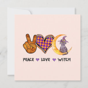 Peace Love Witch - Diseño de Halloween