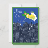 Peace on Earth Angel con tarjeta plana Dove