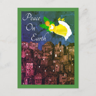 Peace on Earth Angel con tarjeta plana Dove