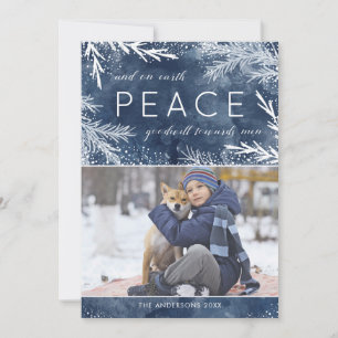 Peace On Earth - Tarjeta fotográfica de Navidad