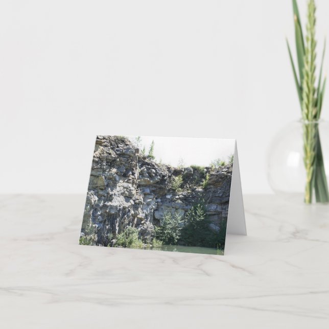 Peaceful Granite Rock Quarry Wall Nature  (Anverso)