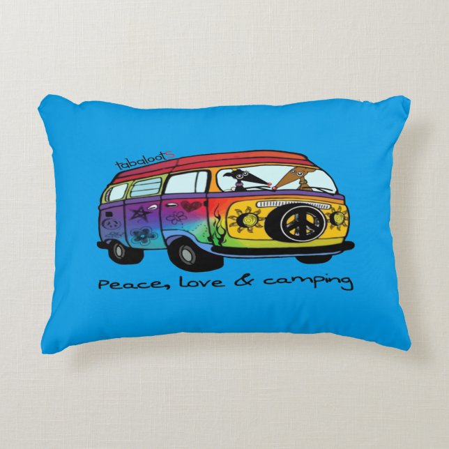 Peaceloveandcamping Cojín Decorativo (Anverso)