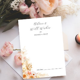 Peach, Cream Floral, con buenos deseos y tarjetas