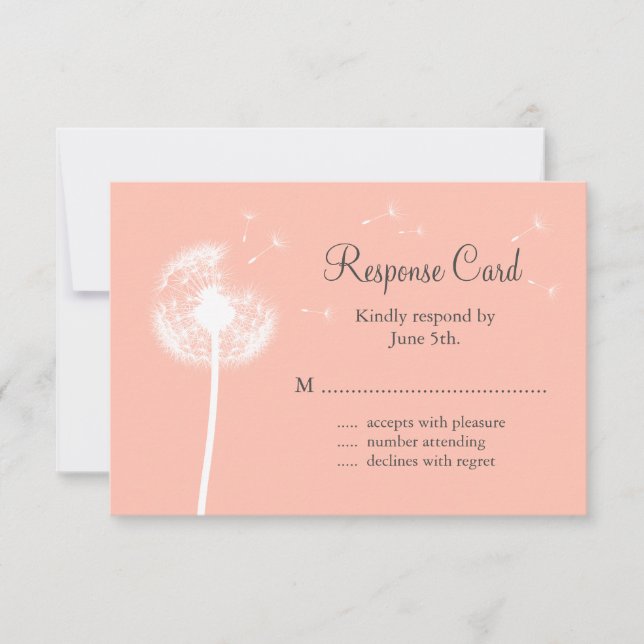 Peach Dandelion RSVP (Anverso)