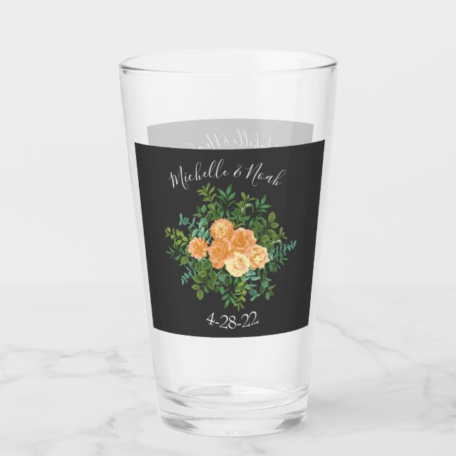 Peach Darray Gray Boda Rosa Floral (Anverso)