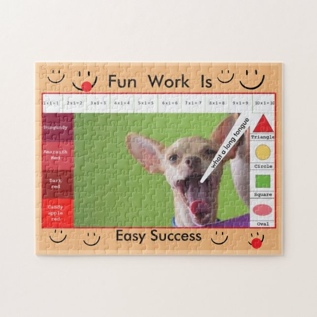 Peach dog rompecabezas educativos para hacer a los (Horizontal)