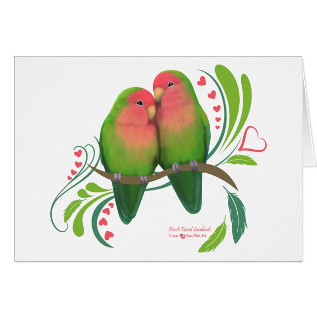 Peach Faced Lovebirds (Anverso (Horizontal))