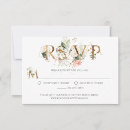 Peach Floral Gold Terrarium con estilo RSVP