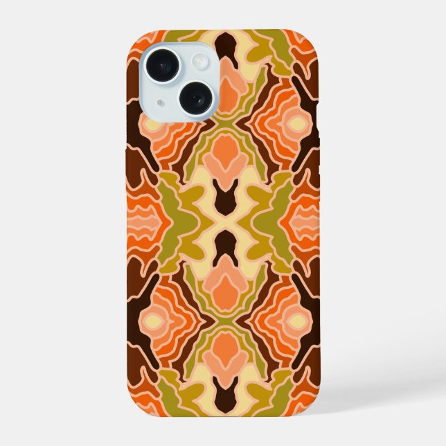 Peach Fuzz Boho Shabby Chic Geometric Resumen Art (Reverso )