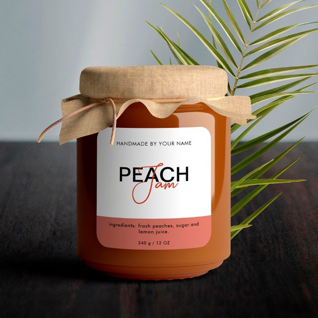 Peach Jam Product Label Pegatinas (Subido por el creador)