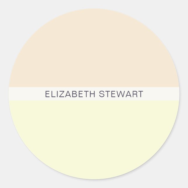 Peach ligero moderno y Sellos para sobres amarillo (Anverso)