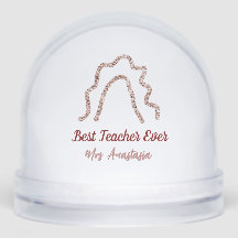 Peach marron glitter rainbow teacher appreciation