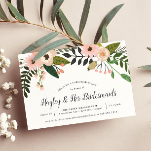 Peach Meadow   Bridesmaids Brunch Invitación