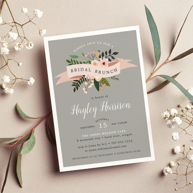 Peach Meadow | Invitación a Brunch de novias (Subido por el creador)