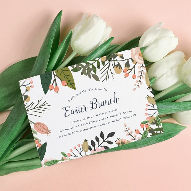 Peach Meadow | Invitación a Brunch de Pascua (Subido por el creador)