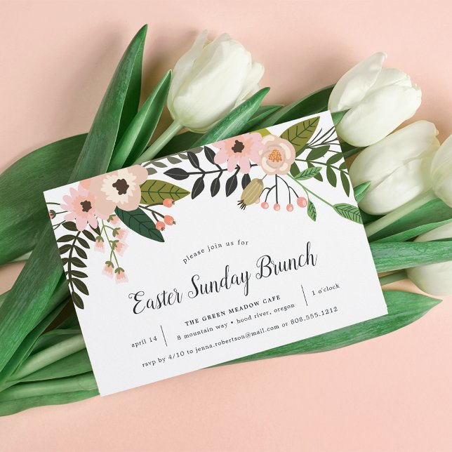 Peach Meadow | Invitación a Brunch de Pascua (Subido por el creador)