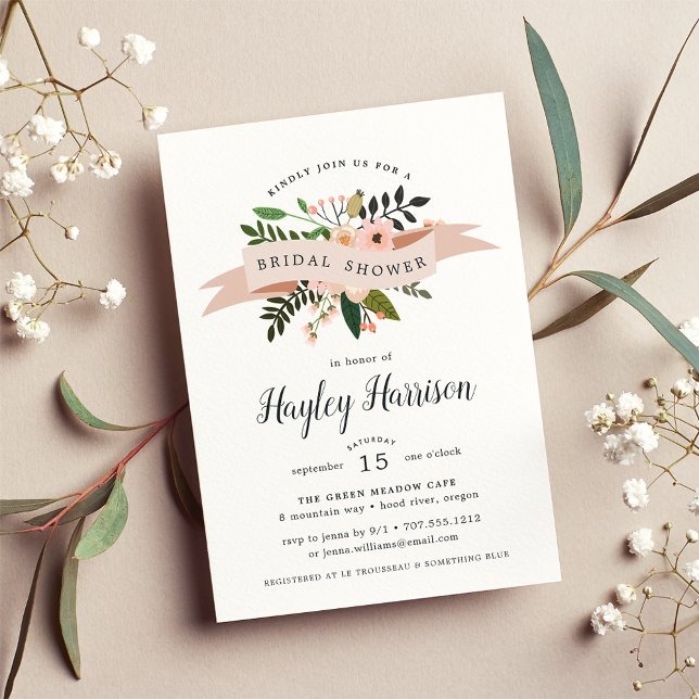 Peach Meadow | Invitación a la ducha de novia (Subido por el creador)
