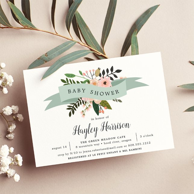 Peach Meadow | Invitación de Baby Shower (Subido por el creador)