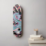 Peach Melba Dragon Tattoo Skateboard<br><div class="desc">Peach Melba splash and cherry flom dragon, inspirado en diseños de tatuajes, está en melocotón, rosa y negro con flores de cerezo. Todos mis dragones están en muy alta resolución. Me encanta el arte oriental, los tatuajes, los emo, el gótico y todo lo demás, sobre todo los tatuajes de la...</div>