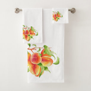 "Peach Paradise" en un juego de toallas de baño