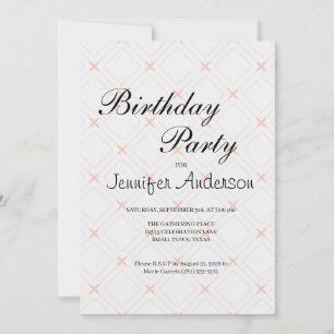 Peach Pastel e Invitación Geométrica de Crema
