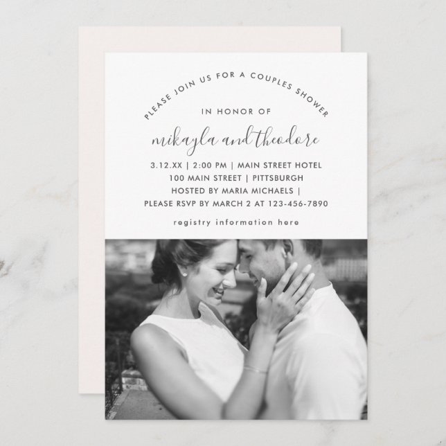 Peach Peach Pale Invitación a la fotografía (Anverso / Reverso)