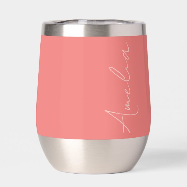 Peach Peach Pink de nombre personalizado (Trasero)
