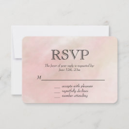 Peach Peach Pink Rubor Tie Dye Watercolor RSVP