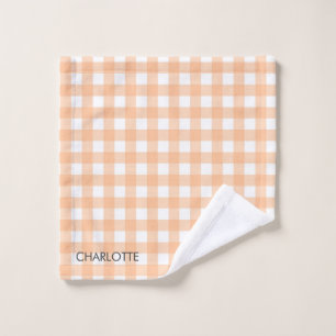 Peach Personalizada Gingham Plaid