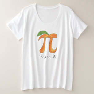 Peach Pi Cute Math Pi Day Camisas de mujeres más t
