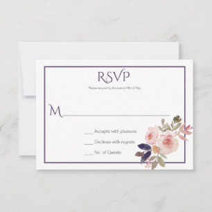 Peach Pink Lavender Purple Wilders RSVP